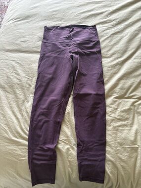 aerie Ribbed Purple High-Waist Leggings